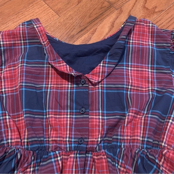 Tea Collection | Tartan Plaid Dress Festive Christmas Holiday Youth Size 14 - Picture 7 of 13